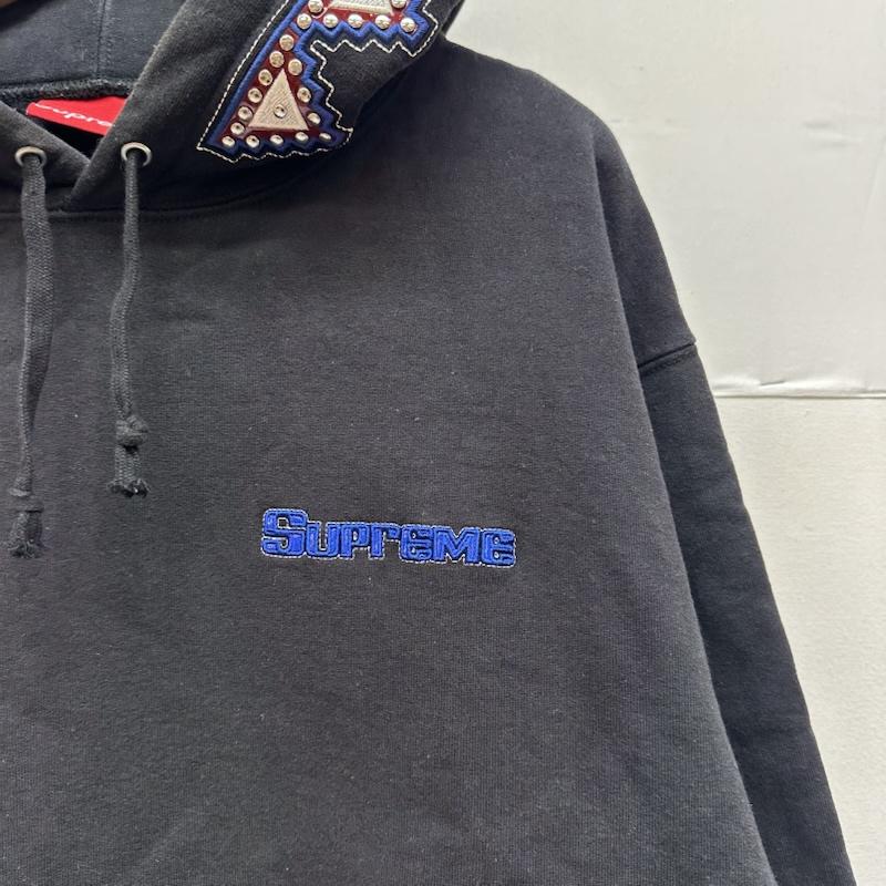 シュプリーム Supreme パーカー 長袖 20AW Pharaoh Studded Hooded Sweatshirt ファラオ スタッズ パーカー L 黒 / ブラック / black メンズ USED 古着 中古 50163165