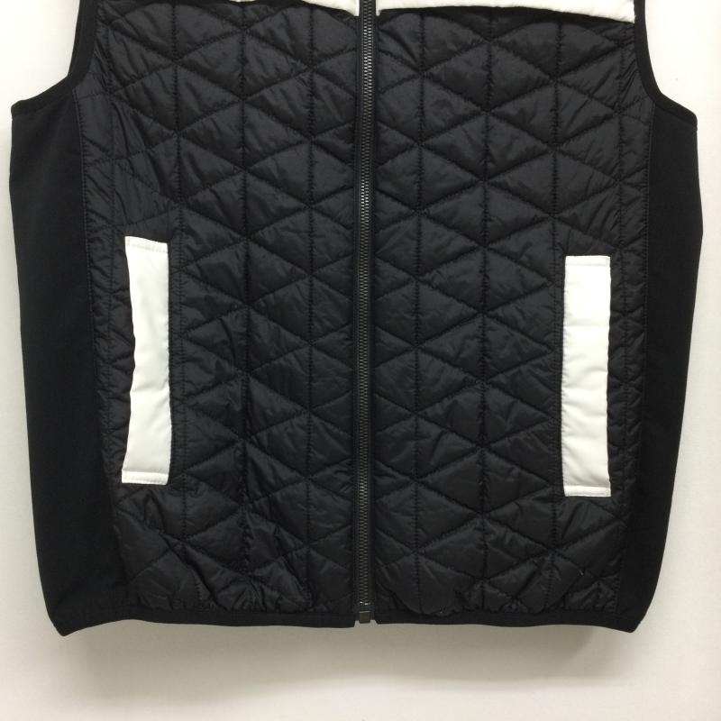 古着 USED ベスト ベスト BLACK&WHITE ブラック アンド ホワイト BGF1003WT フロントキルティング切替 ウインド中綿ベスト M ロゴ、文字 白 / ホワイト / white X 黒 / ブラック / black メンズ USED 古着 中古 50163167