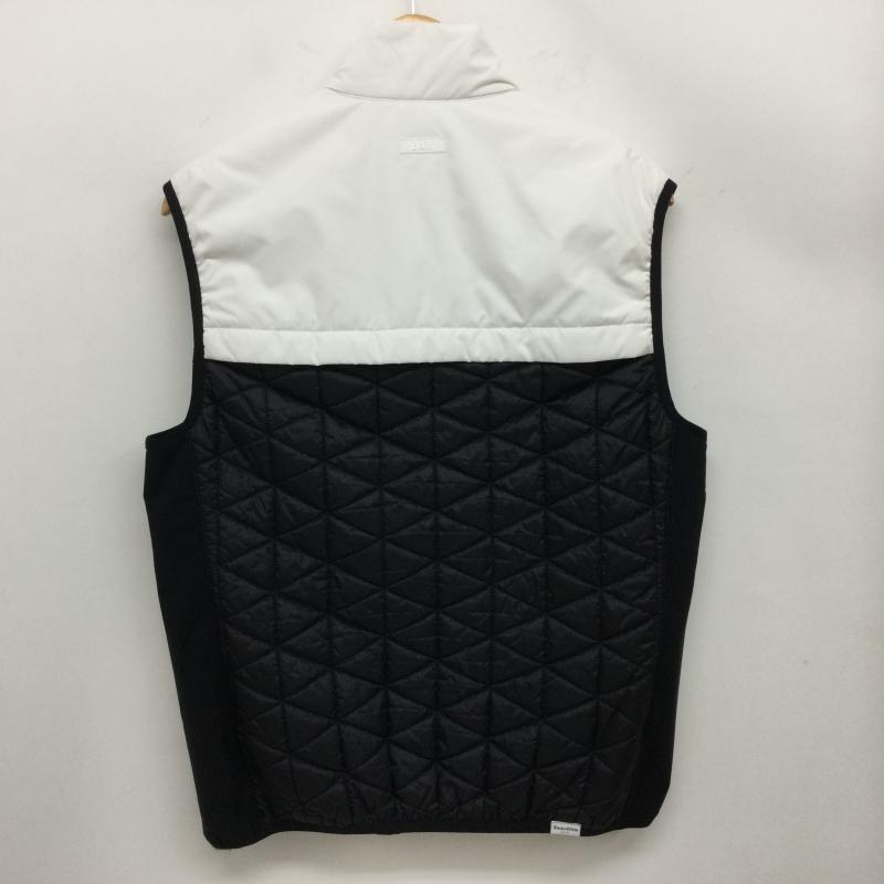 古着 USED ベスト ベスト BLACK&WHITE ブラック アンド ホワイト BGF1003WT フロントキルティング切替 ウインド中綿ベスト M ロゴ、文字 白 / ホワイト / white X 黒 / ブラック / black メンズ USED 古着 中古 50163167