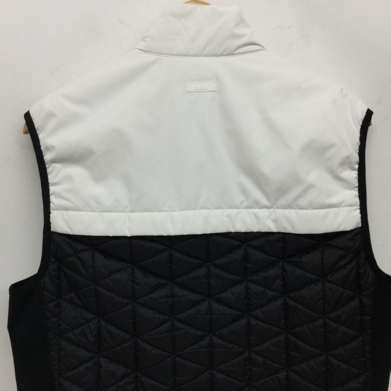 古着 USED ベスト ベスト BLACK&WHITE ブラック アンド ホワイト BGF1003WT フロントキルティング切替 ウインド中綿ベスト M ロゴ、文字 白 / ホワイト / white X 黒 / ブラック / black メンズ USED 古着 中古 50163167