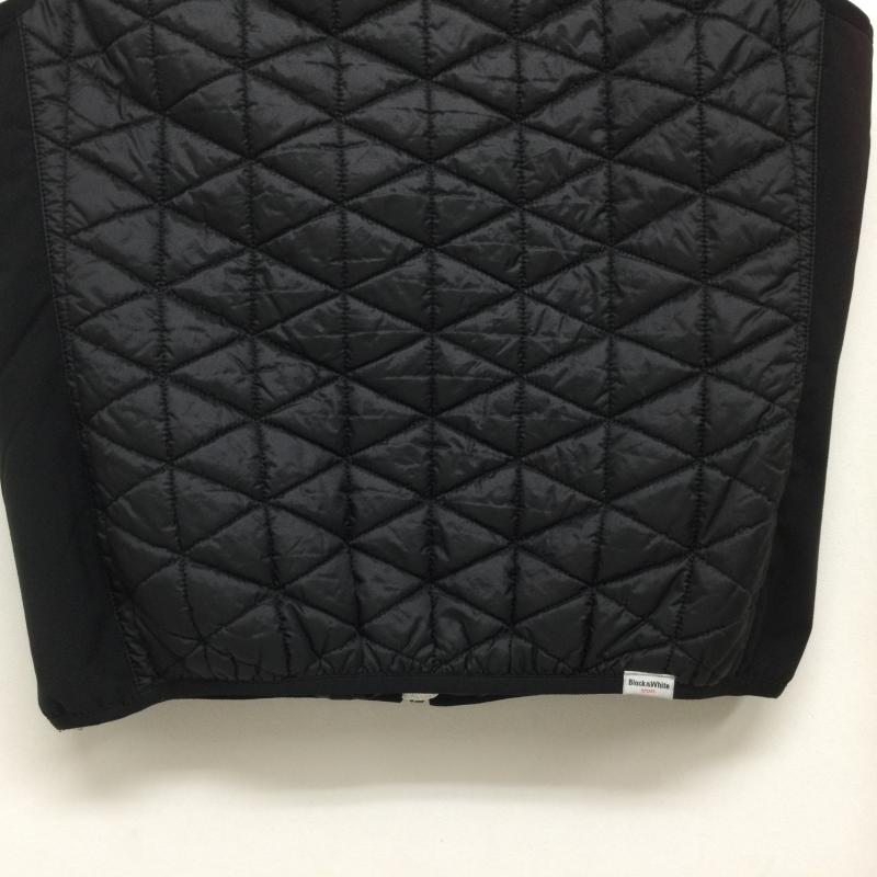 古着 USED ベスト ベスト BLACK&WHITE ブラック アンド ホワイト BGF1003WT フロントキルティング切替 ウインド中綿ベスト M ロゴ、文字 白 / ホワイト / white X 黒 / ブラック / black メンズ USED 古着 中古 50163167