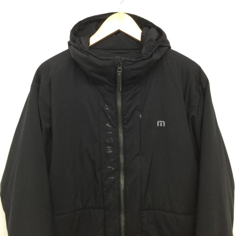 古着 USED ジャケット、上着 ジャンパー、ブルゾン TRAVISMATHEW トラヴィスマシュー 7AK038 Padding Hoodie ロゴプリントパデットジャケット L ロゴ、文字 黒 / ブラック / black メンズ USED 古着 中古 50163168