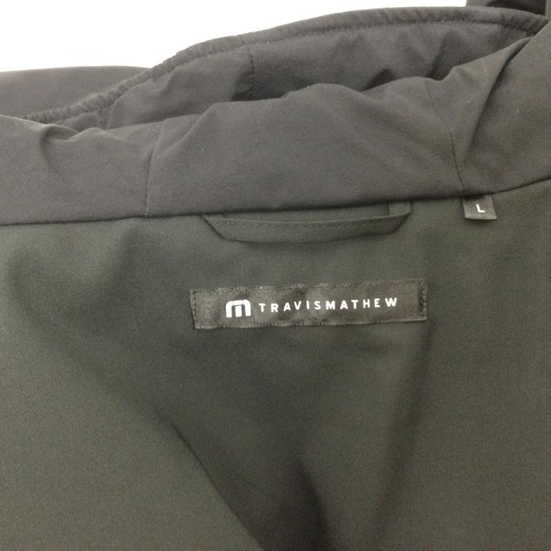 古着 USED ジャケット、上着 ジャンパー、ブルゾン TRAVISMATHEW トラヴィスマシュー 7AK038 Padding Hoodie ロゴプリントパデットジャケット L ロゴ、文字 黒 / ブラック / black メンズ USED 古着 中古 50163168