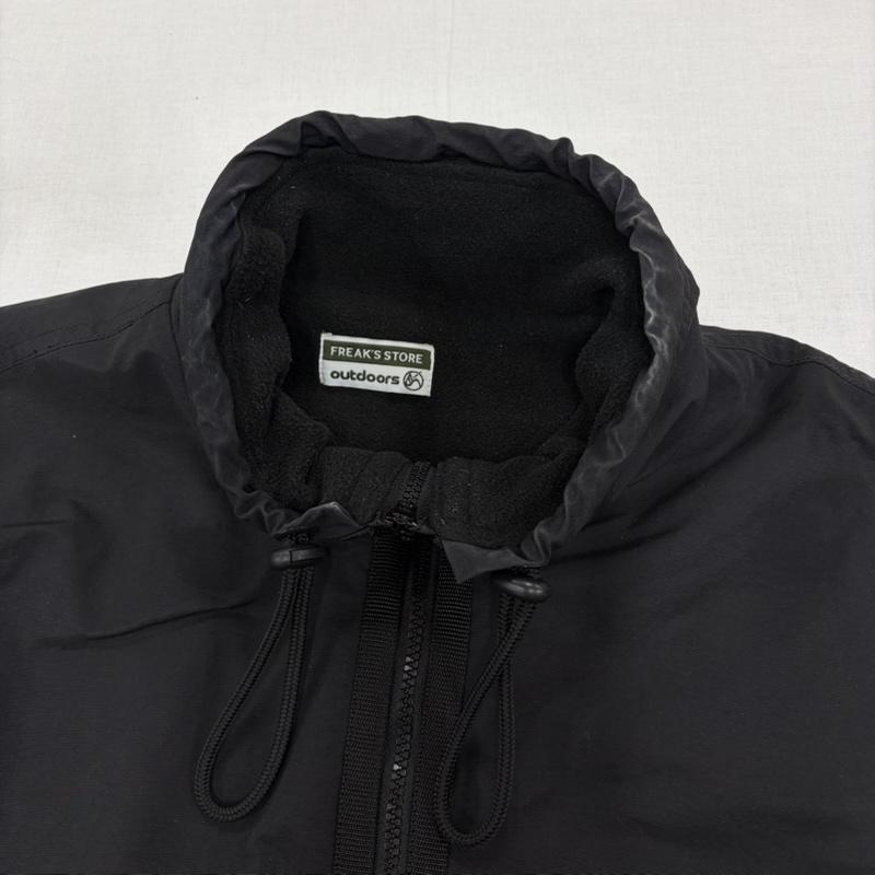 フリークスストア FREAK S STORE ジャケット、上着 ジャンパー、ブルゾン OUTDOORS アノラック ナイロンパーカー フリース ユニセックス ハーフジップ プルオーバー FREE ワンポイント X ロゴ、文字 黒 / ブラック / black レディース USED 古着 中古 50163171