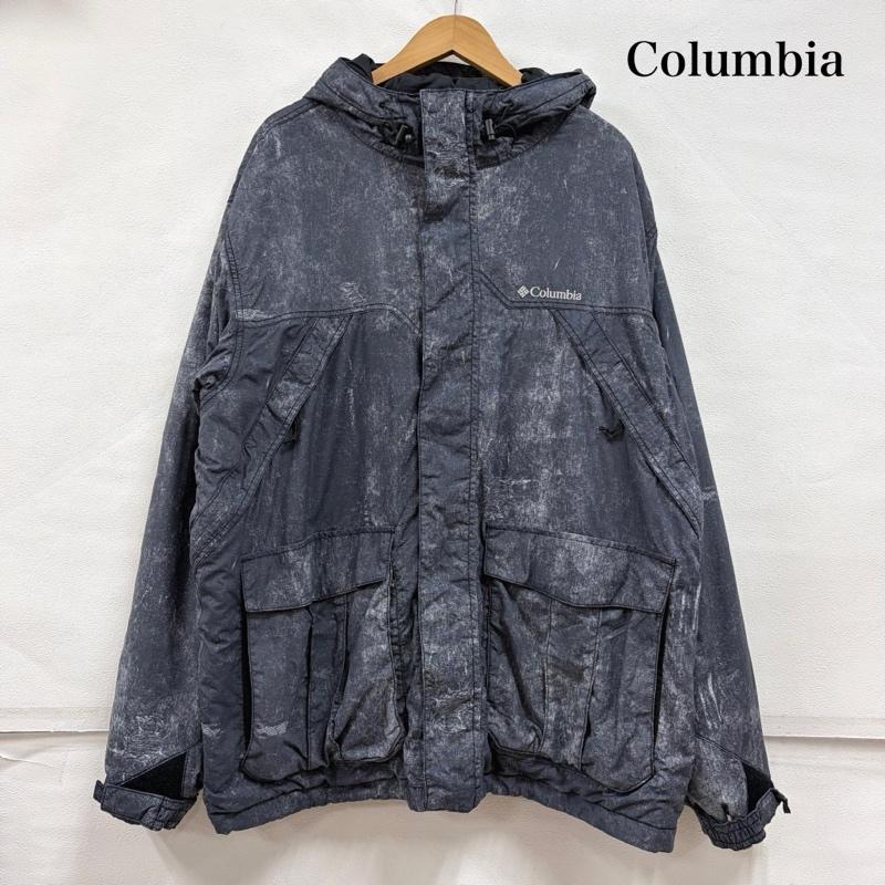 コロンビア Columbia ジャケット、上着 ジャンパー、ブルゾン デニム風 フェイク マウンテンパーカー ナイロン ジャケット OMNI-TECH スノボ ウェア XL ワンポイント X ロゴ、文字 X 刺繍 紺 / ネイビー / navy メンズ USED 古着 中古 50163174