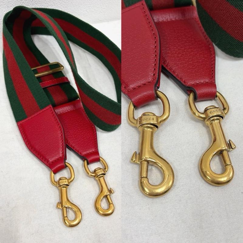 グッチ GUCCI ショルダーバッグ ショルダーバッグ adidas コラボ スモール レザー ショルダーバッグ トレフォイル ロゴ スクエア - ロゴ、文字 赤 / レッド / red X 白 / ホワイト / white X 緑 / グリーン / green X 金 / ゴールド / gold color レディース USED 古着 中古 50163178