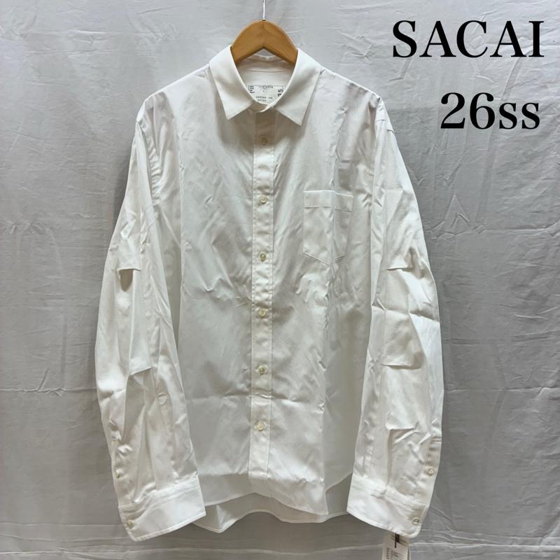 サカイ Sacai シャツ、ブラウス 長袖 26ss Poplin Shirt ポプリン シャツ 26-03935M タグ付き 定価￥71,500 3 メンズ USED 古着 中古 50163179