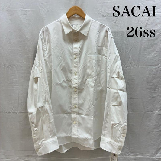 サカイ Sacai シャツ、ブラウス 長袖 26ss Poplin Shirt ポプリン シャツ 26-03935M タグ付き 定価￥71,500 3 メンズ USED 古着 中古 50163179