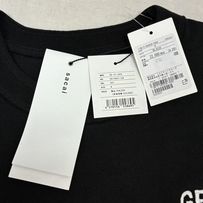 サカイ Sacai Tシャツ 半袖 26ss geoff sacai by Geoff Mcfetridge Embroidery T-Shirt 26-01126S タグ付き 定価￥24,200 4 メンズ USED 古着 中古 50163180