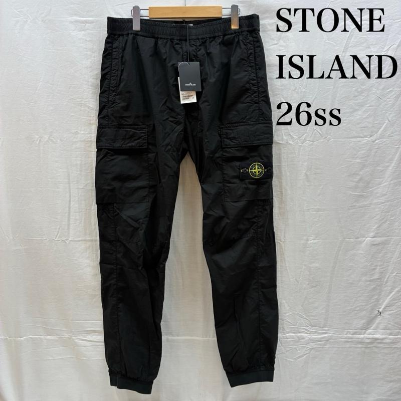 ストーンアイランド STONE ISLAND パンツ ワークパンツ、ペインターパンツ 26ss REGULAR TAPERED FIT CARGO TROUSERS WITH ELASTICATED WAISTBAND 34インチ メンズ USED 古着 中古 50163181