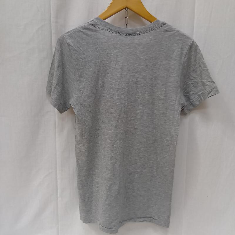 ジョンローレンスサリバン JOHN LAWRENCE SULLIVAN Tシャツ 半袖 VネックTシャツ グレー グローブ だまし絵 36 36 プリント 灰 / グレー / gray メンズ USED 古着 中古 50163186