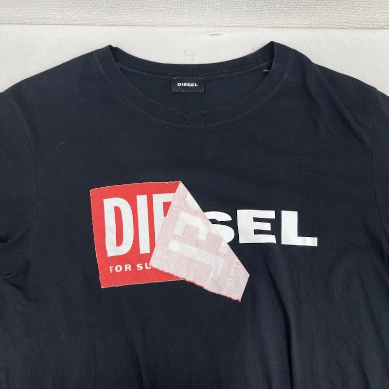 ディーゼル DIESEL Tシャツ 半袖 T-DIEGO-QA クルーネック ボックス ロゴ プリント Tシャツ L 黒 / ブラック / black メンズ USED 古着 中古 50163188