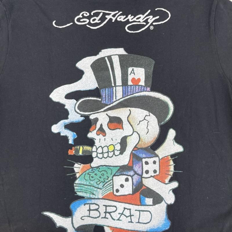 エドハーディー Ed Hardy Tシャツ 半袖 タトゥー アーティスト スカル ドクロ バック プリント Tシャツ M 黒 / ブラック / black メンズ USED 古着 中古 50163190