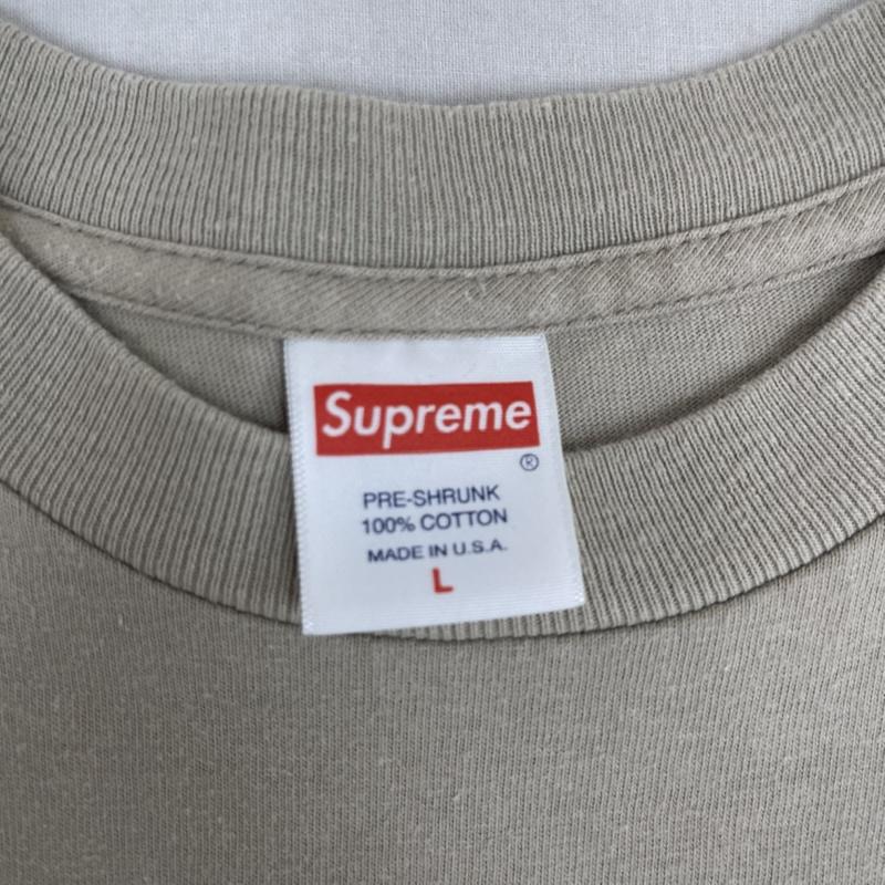 シュプリーム Supreme Tシャツ 半袖 20SS Marble Tee サークル ロゴ デザイン プリント Tシャツ L ベージュ / ベージュ / beige メンズ USED 古着 中古 50163194