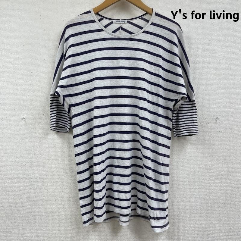 ワイズフォーリビング Y s for living カットソー 半袖 ボーダー柄 チュニック 袖 切替 カットソー Tシャツ マルチカラー / マルチカラー / multicolor メンズ USED 古着 中古 50163195