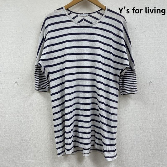 ワイズフォーリビング Y s for living カットソー 半袖 ボーダー柄 チュニック 袖 切替 カットソー Tシャツ マルチカラー / マルチカラー / multicolor メンズ USED 古着 中古 50163195