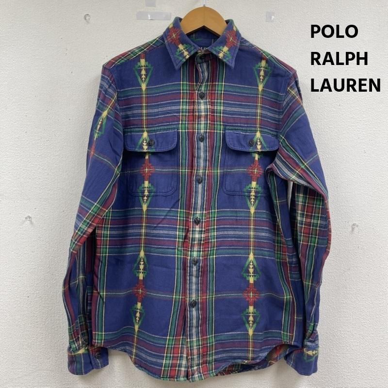 ポロラルフローレン POLO RALPH LAUREN シャツ、ブラウス 長袖 Navajo Heritage Shirt ネイティブ チェック柄 長袖 フランネル シャツ S 紺 / ネイビー / navy メンズ USED 古着 中古 50163197