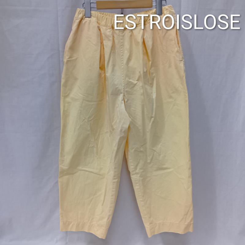 古着 USED ボトムス ボトムス ESTROISLOSE エストゥロワルーズ 樽パンツ バルーンパンツ 9分丈 yellow FREE FREE 無地 黄 / イエロー / yellow レディース USED 古着 中古 50163201