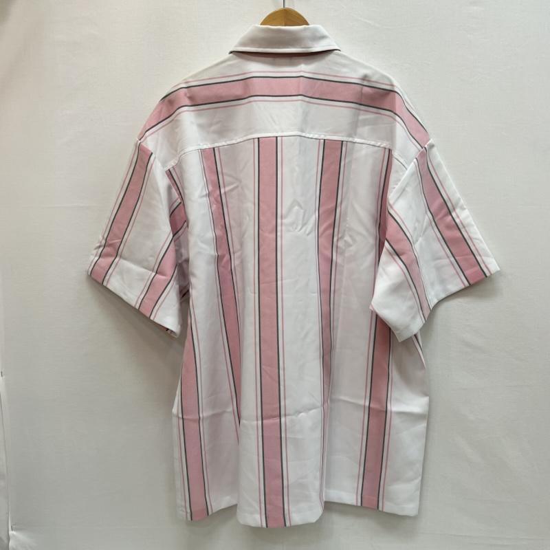 古着 USED シャツ、ブラウス 半袖 CalTop キャルトップ ストライプ 半袖 シャツ USA製 XXL 白 / ホワイト / white X 桃 / ピンク / pink メンズ USED 古着 中古 50163208