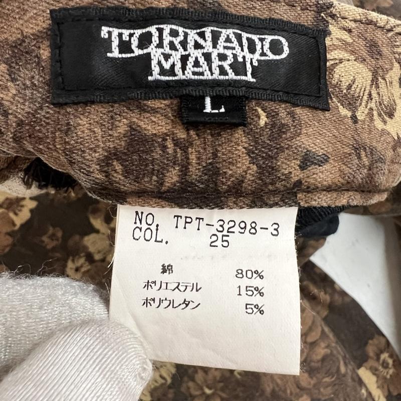 トルネードマート TORNADO MART パンツ デニム、ジーンズ フラワープリント ブーツカット フレアパンツ y2k L 茶 / ブラウン / brown メンズ USED 古着 中古 50163211