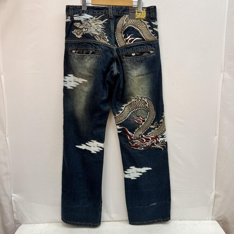古着 USED パンツ デニム、ジーンズ 具夢 GUMU 龍 和柄 刺繍 デニムパンツ XL メンズ USED 古着 中古 50163214