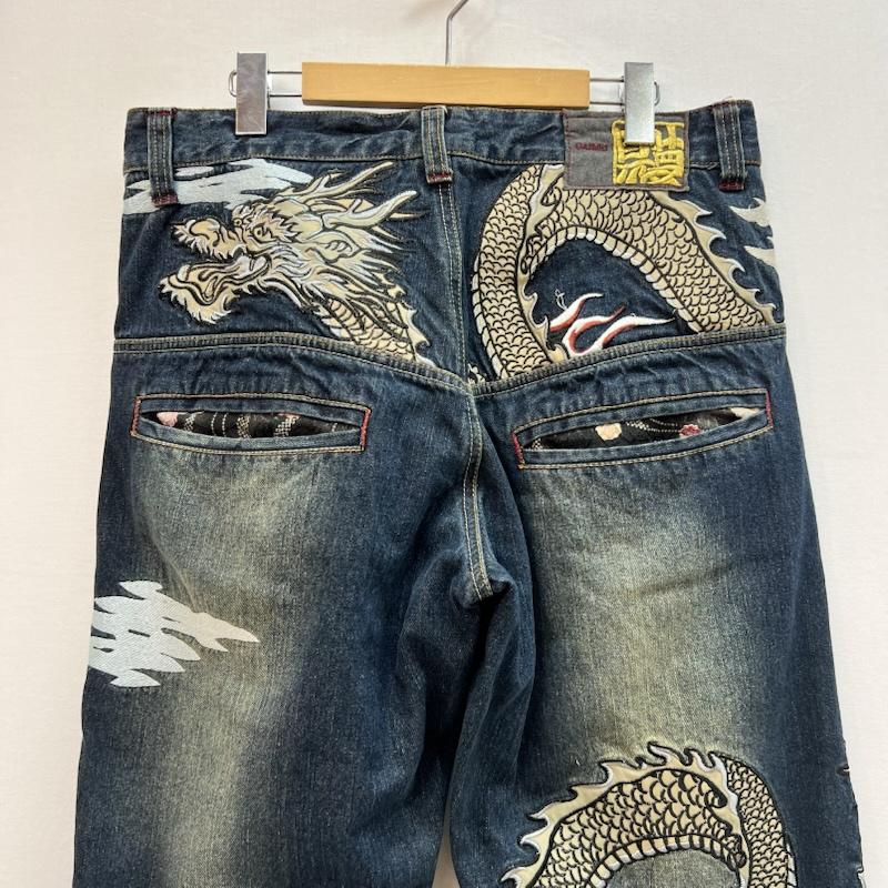 古着 USED パンツ デニム、ジーンズ 具夢 GUMU 龍 和柄 刺繍 デニムパンツ XL メンズ USED 古着 中古 50163214