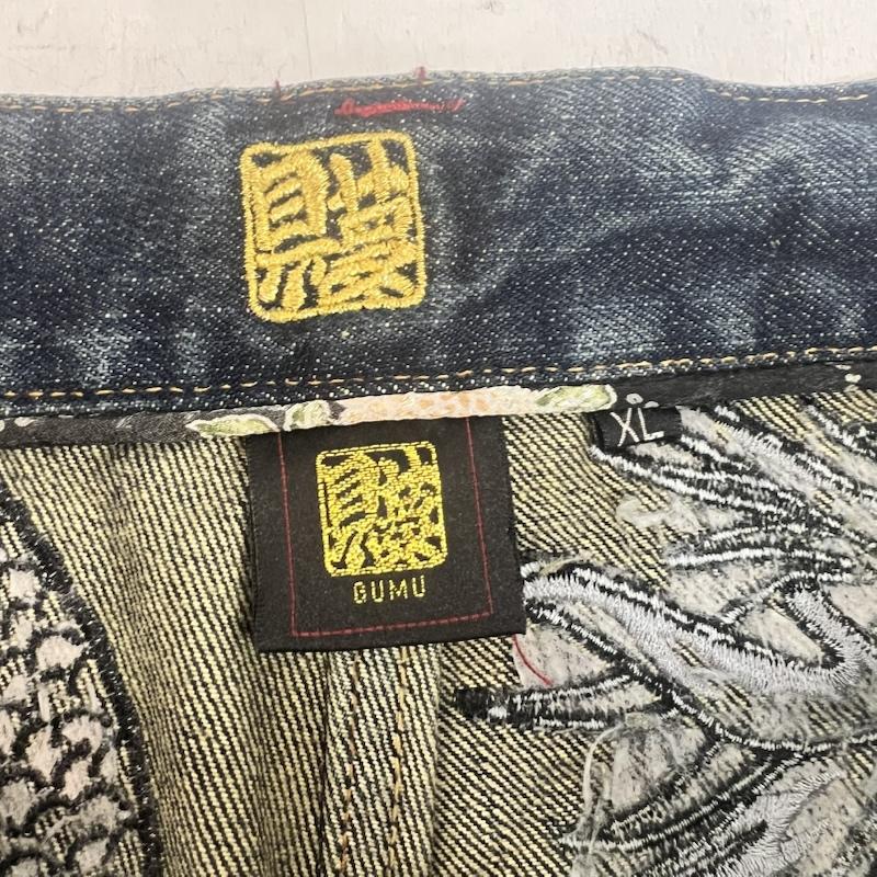 古着 USED パンツ デニム、ジーンズ 具夢 GUMU 龍 和柄 刺繍 デニムパンツ XL メンズ USED 古着 中古 50163214