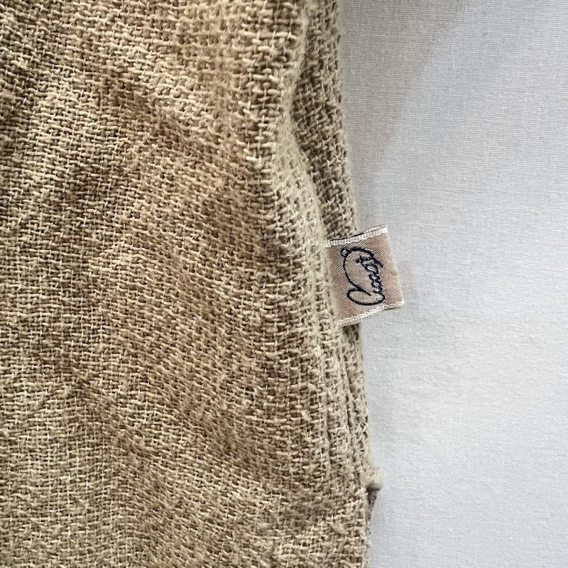 ウサト USAATO カットソー 半袖 手織り 天然草木染め 半袖 スリット カットソー ベージュ / ベージュ / beige レディース USED 古着 中古 50163217
