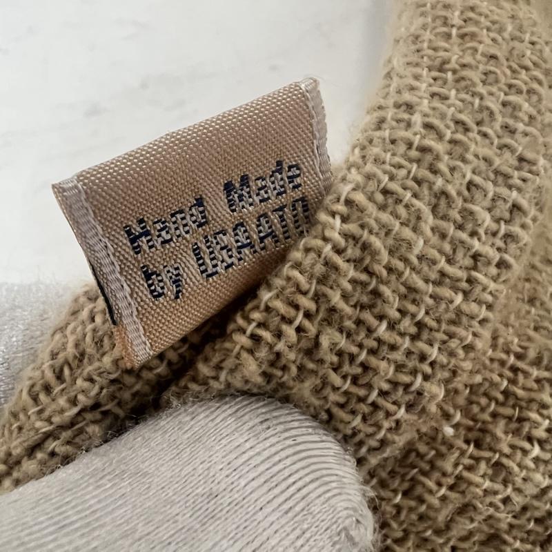 ウサト USAATO カットソー 半袖 手織り 天然草木染め 半袖 スリット カットソー ベージュ / ベージュ / beige レディース USED 古着 中古 50163217