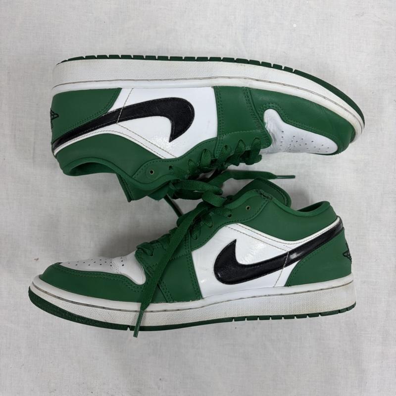 エアジョーダン AIR JORDAN スニーカー スニーカー Air Jordan 1 Low エアジョーダン NIKE パイングリーン 553558-301 スニーカー ロゴ 刺繍 27.0cm ロゴ、文字 X 刺繍 緑 / グリーン / green X 黒 / ブラック / black X 白 / ホワイト / white メンズ USED 古着 中古 50163219