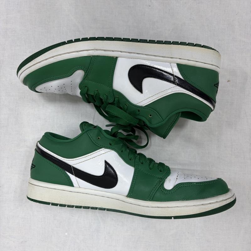 エアジョーダン AIR JORDAN スニーカー スニーカー Air Jordan 1 Low エアジョーダン NIKE パイングリーン 553558-301 スニーカー ロゴ 刺繍 27.0cm ロゴ、文字 X 刺繍 緑 / グリーン / green X 黒 / ブラック / black X 白 / ホワイト / white メンズ USED 古着 中古 50163219