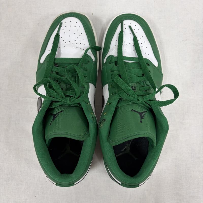 エアジョーダン AIR JORDAN スニーカー スニーカー Air Jordan 1 Low エアジョーダン NIKE パイングリーン 553558-301 スニーカー ロゴ 刺繍 27.0cm ロゴ、文字 X 刺繍 緑 / グリーン / green X 黒 / ブラック / black X 白 / ホワイト / white メンズ USED 古着 中古 50163219