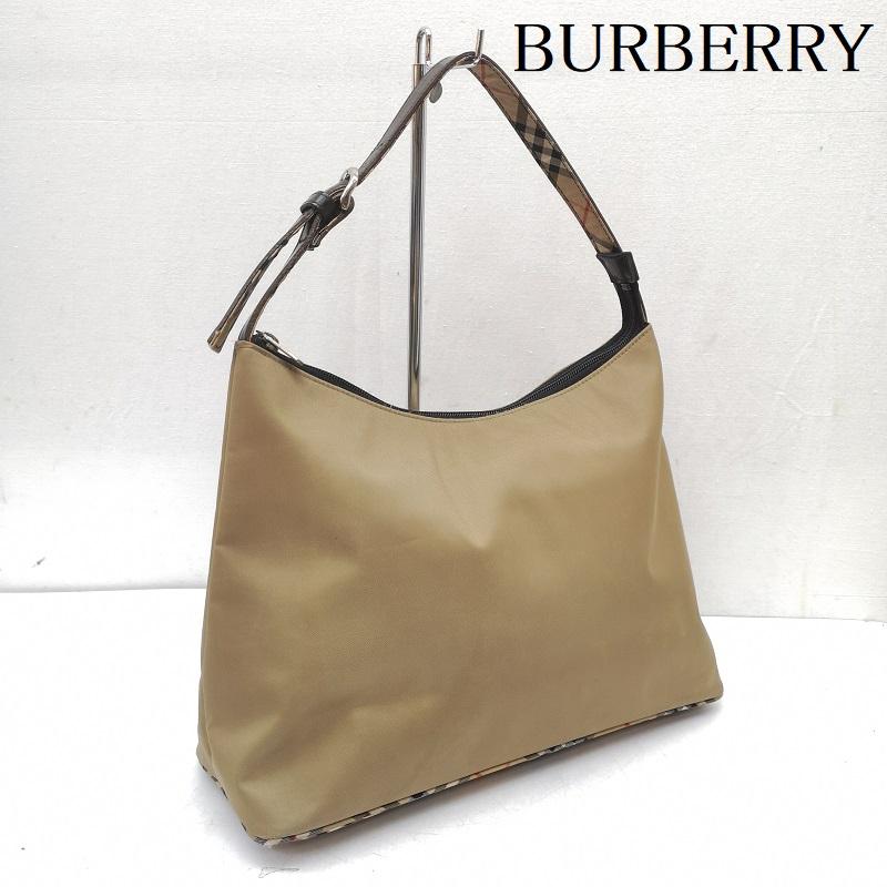 バーバリー・ブルーレーベル BURBERRY BLUE LABEL ショルダーバッグ ショルダーバッグ ハンド バッグ ワンショルダー ナイロン ノバチェック ベージュ / ベージュ / beige レディース USED 古着 中古 50163225