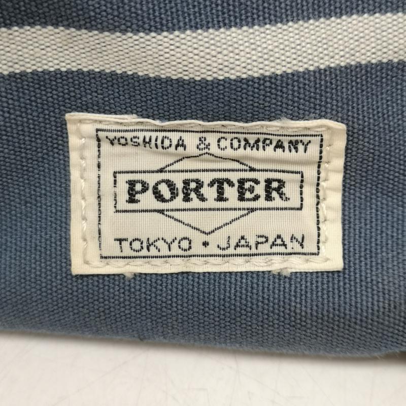 ヘッドポーター HEAD PORTER トートバッグ トートバッグ ボーダー トート バッグ サンブレラ ボーダー柄 青 / ブルー / blue メンズ USED 古着 中古 50163231