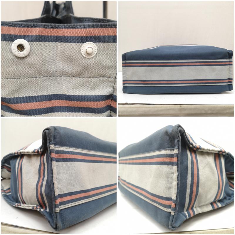 ヘッドポーター HEAD PORTER トートバッグ トートバッグ ボーダー トート バッグ サンブレラ ボーダー柄 青 / ブルー / blue メンズ USED 古着 中古 50163231