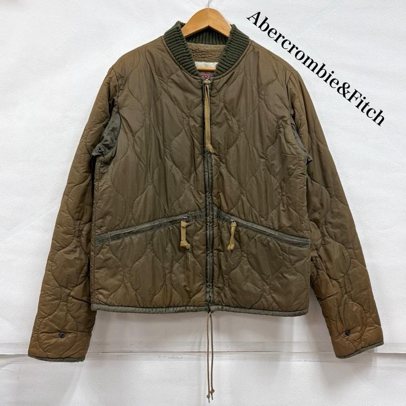 アバクロンビーアンドフィッチ ABERCROMBIE&FITCH ジャケット、上着 ジャンパー、ブルゾン M-65 インナー ボア ミリタリージャケット キルティング ブルゾン ジップアップ フェード S 無地 カーキ / カーキ / khaki X オリーブグリーン / オリーブグリーン / メンズ USED 古着 中古 50163232
