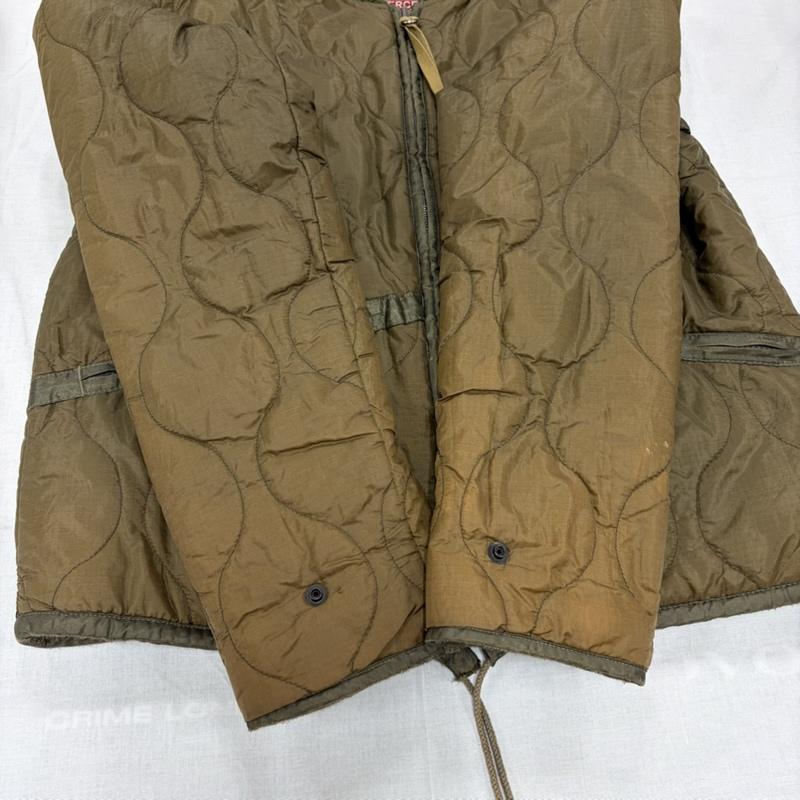 アバクロンビーアンドフィッチ ABERCROMBIE&FITCH ジャケット、上着 ジャンパー、ブルゾン M-65 インナー ボア ミリタリージャケット キルティング ブルゾン ジップアップ フェード S 無地 カーキ / カーキ / khaki X オリーブグリーン / オリーブグリーン / メンズ USED 古着 中古 50163232