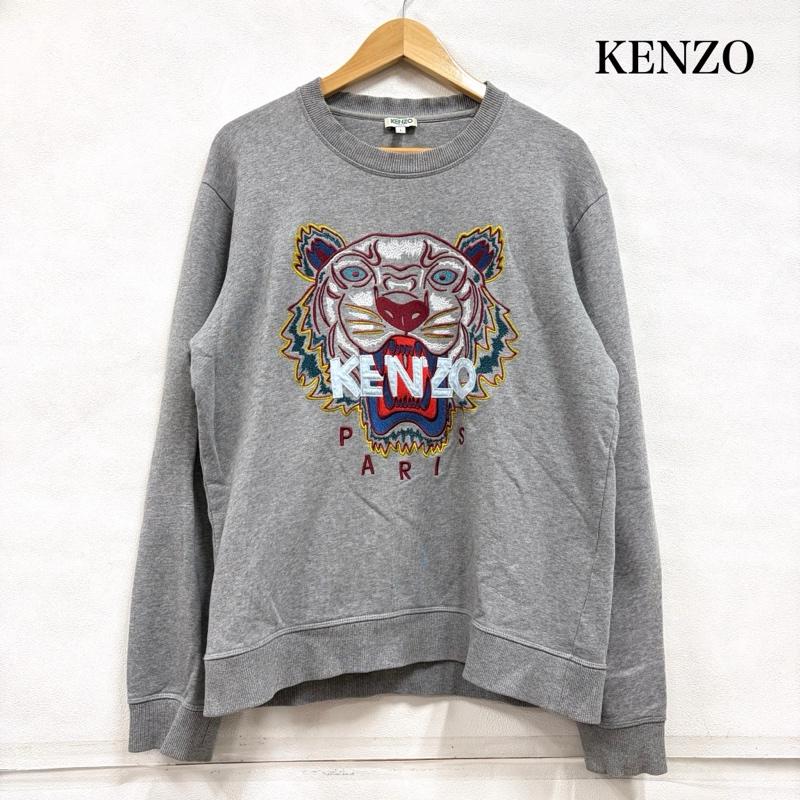 ケンゾー KENZO トレーナー 長袖 タイガー 刺繍 クルーネック スウェット トレーナー ロゴ プルオーバー ユニセックス L ロゴ、文字 X 刺繍 灰 / グレー / gray X マルチカラー / マルチカラー / multicolor メンズ USED 古着 中古 50163236