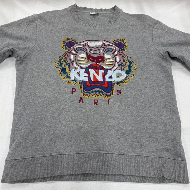ケンゾー KENZO トレーナー 長袖 タイガー 刺繍 クルーネック スウェット トレーナー ロゴ プルオーバー ユニセックス L ロゴ、文字 X 刺繍 灰 / グレー / gray X マルチカラー / マルチカラー / multicolor メンズ USED 古着 中古 50163236