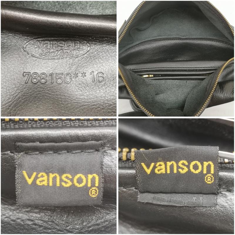 ヴァンソン VANSON ボディバッグ ボディバッグ ボディバッグ オール レザー ウエストポーチ 黒 / ブラック / black メンズ USED 古着 中古 50163239