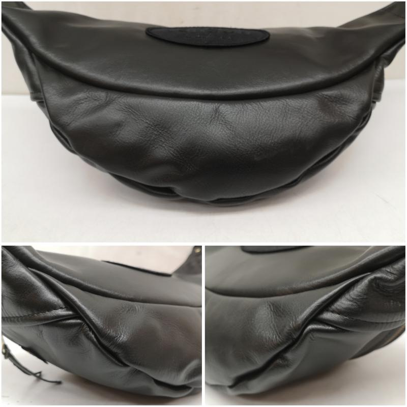 ヴァンソン VANSON ボディバッグ ボディバッグ ボディバッグ オール レザー ウエストポーチ 黒 / ブラック / black メンズ USED 古着 中古 50163239