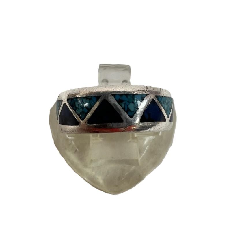 インディアンジュエリー Indian Jewelry アクセサリー 指輪 シルバー 925 2トーン インレイ ネイティブアメリカン リング 15号 - メンズ USED 古着 中古 50163242