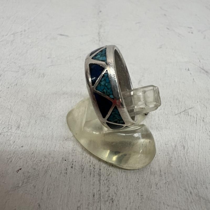インディアンジュエリー Indian Jewelry アクセサリー 指輪 シルバー 925 2トーン インレイ ネイティブアメリカン リング 15号 - メンズ USED 古着 中古 50163242
