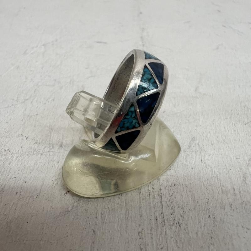 インディアンジュエリー Indian Jewelry アクセサリー 指輪 シルバー 925 2トーン インレイ ネイティブアメリカン リング 15号 - メンズ USED 古着 中古 50163242