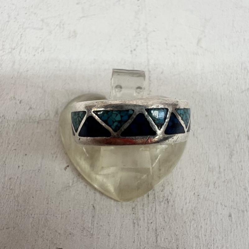 インディアンジュエリー Indian Jewelry アクセサリー 指輪 シルバー 925 2トーン インレイ ネイティブアメリカン リング 15号 - メンズ USED 古着 中古 50163242