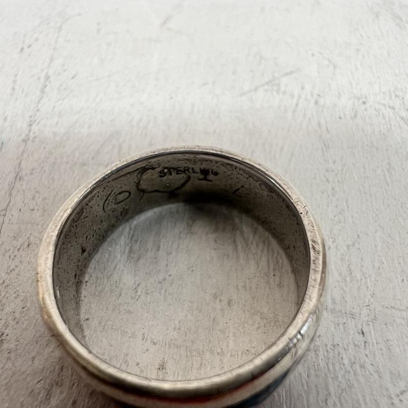 インディアンジュエリー Indian Jewelry アクセサリー 指輪 シルバー 925 2トーン インレイ ネイティブアメリカン リング 15号 - メンズ USED 古着 中古 50163242