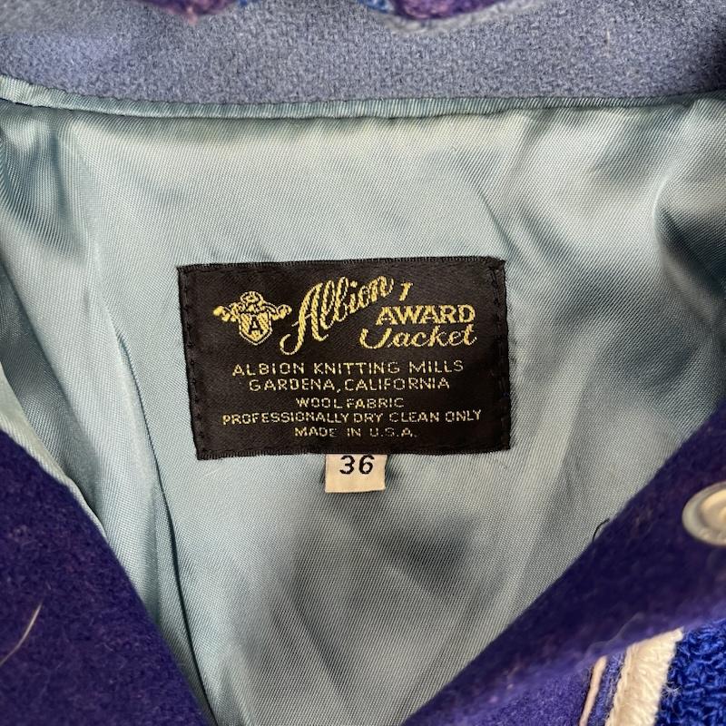 古着 USED ジャケット、上着 ジャンパー、ブルゾン Albion Knitting Mills製 USA製 ヴィンテージ アワード ジャケット スタジャン 36 青 / ブルー / blue レディース USED 古着 中古 50163243
