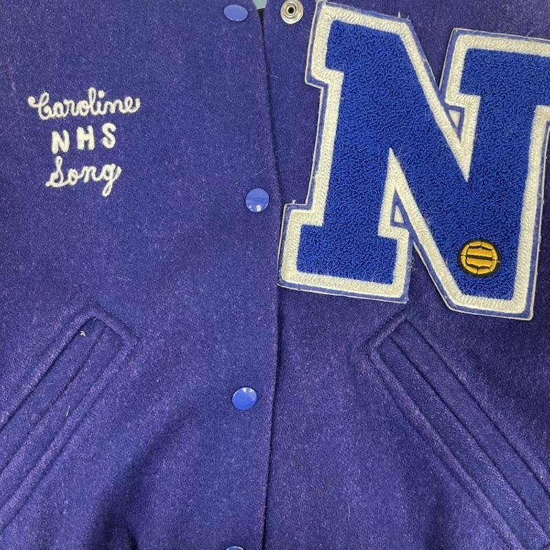 古着 USED ジャケット、上着 ジャンパー、ブルゾン Albion Knitting Mills製 USA製 ヴィンテージ アワード ジャケット スタジャン 36 青 / ブルー / blue レディース USED 古着 中古 50163243