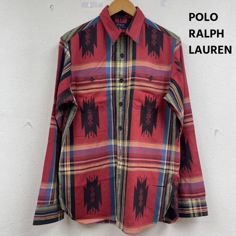 ポロラルフローレン POLO RALPH LAUREN シャツ、ブラウス 長袖 ネイティブ柄 チェック サウスウェスタン柄 長袖 コットン シャツ S 赤 / レッド / red メンズ USED 古着 中古 50163248