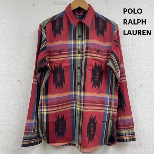 ポロラルフローレン POLO RALPH LAUREN シャツ、ブラウス 長袖 ネイティブ柄 チェック サウスウェスタン柄 長袖 コットン シャツ S 赤 / レッド / red メンズ USED 古着 中古 50163248